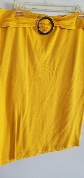 Yellow cotton skirt - Picture 2 of 2